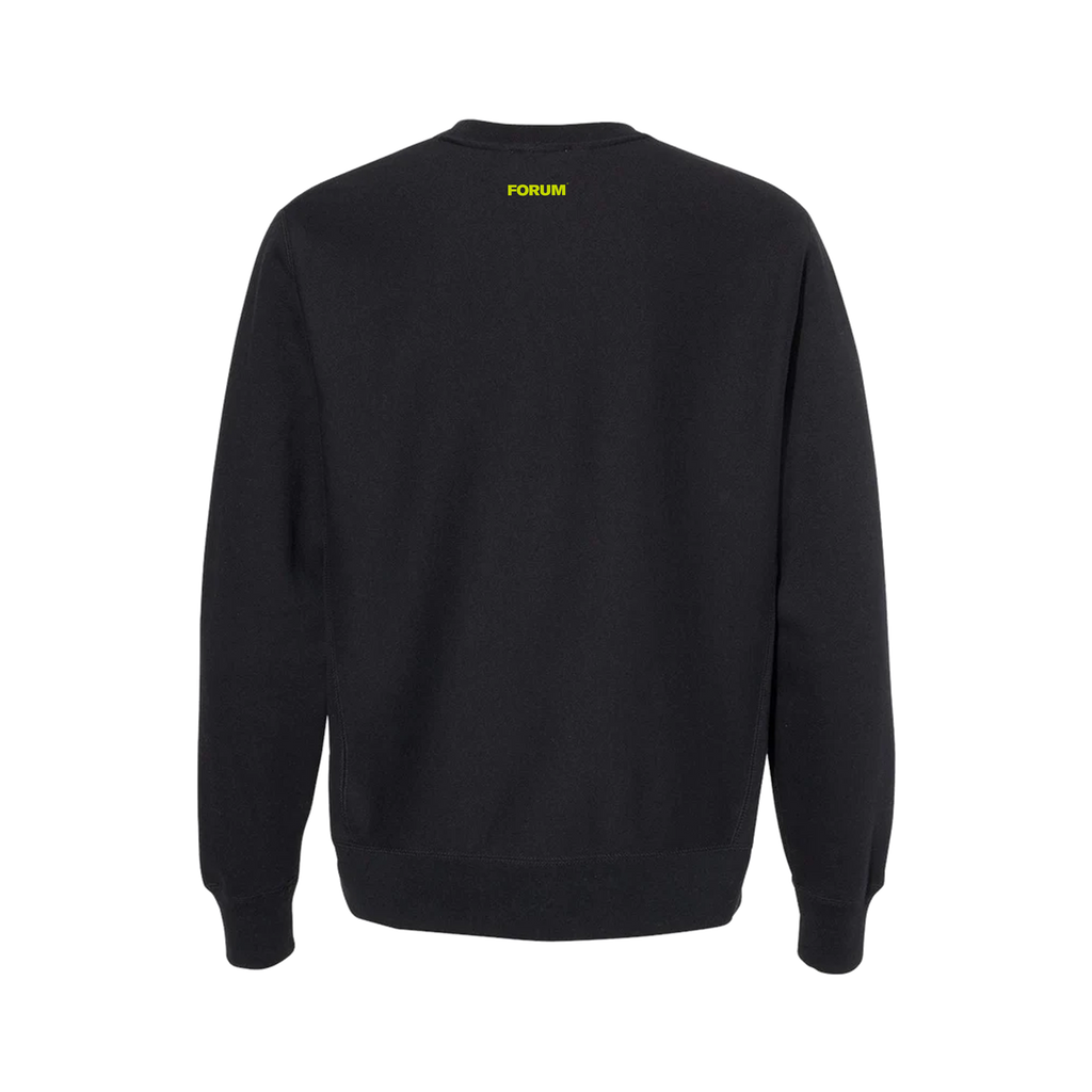 Forum f-punched crewneck sweater back in black.
