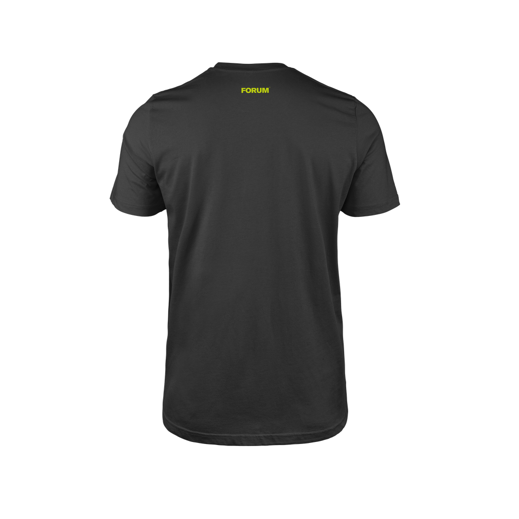 Forum f-solid short sleeve t-shirt back in black.