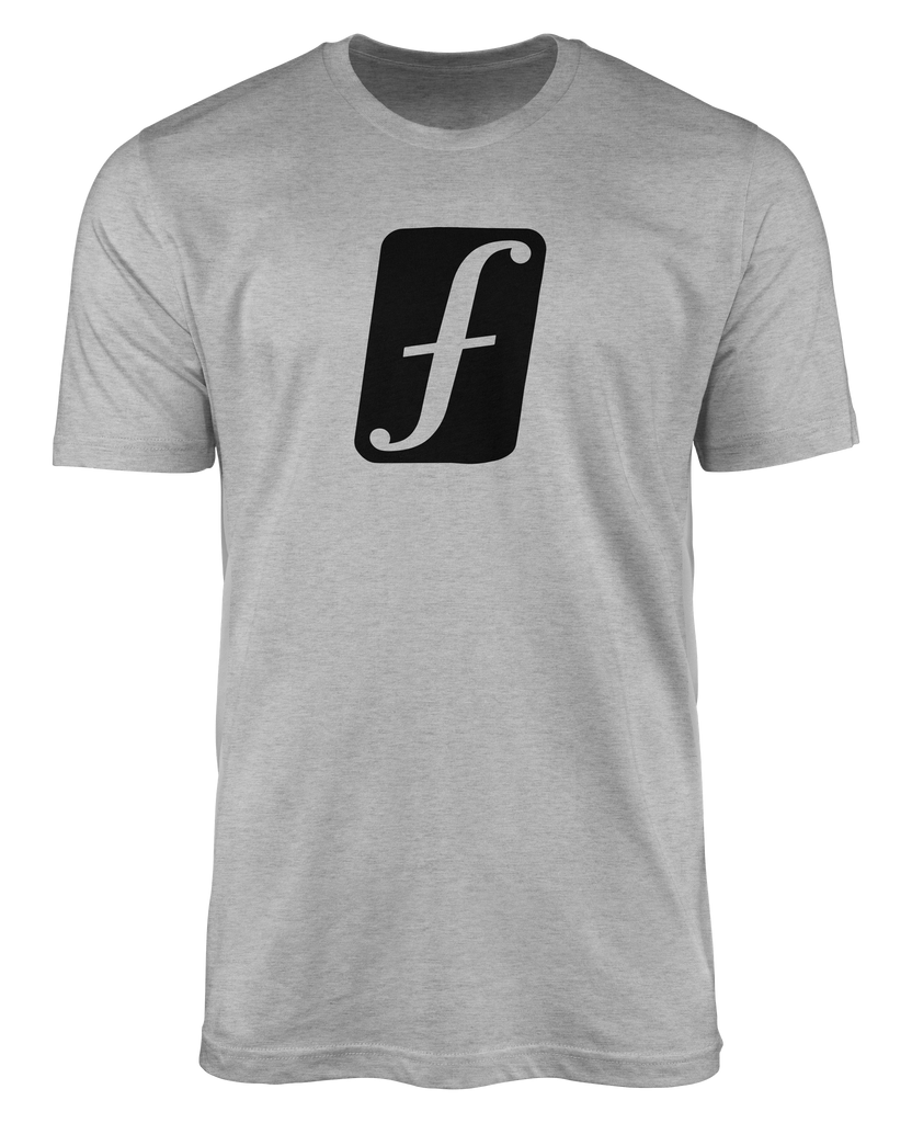 Forum f-solid short sleeve t-shirt front in heather grey.