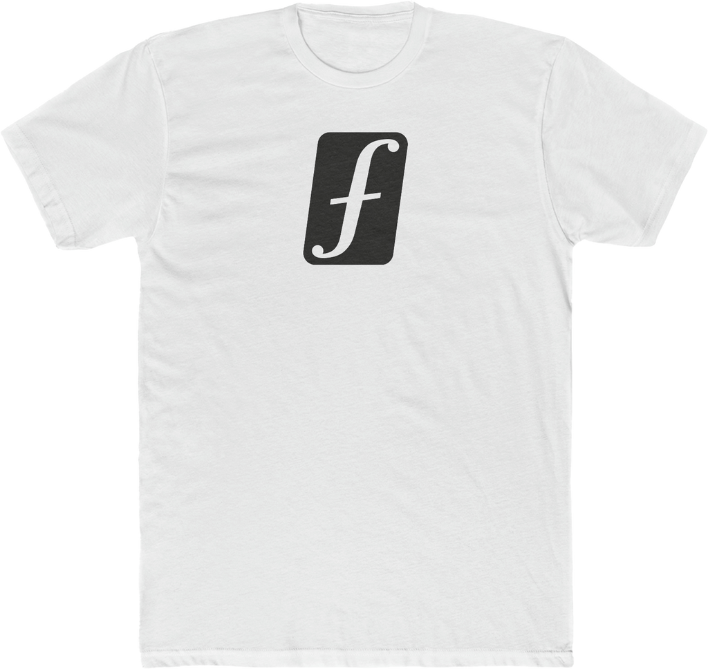 Forum f-solid short sleeve t-shirt front in white.