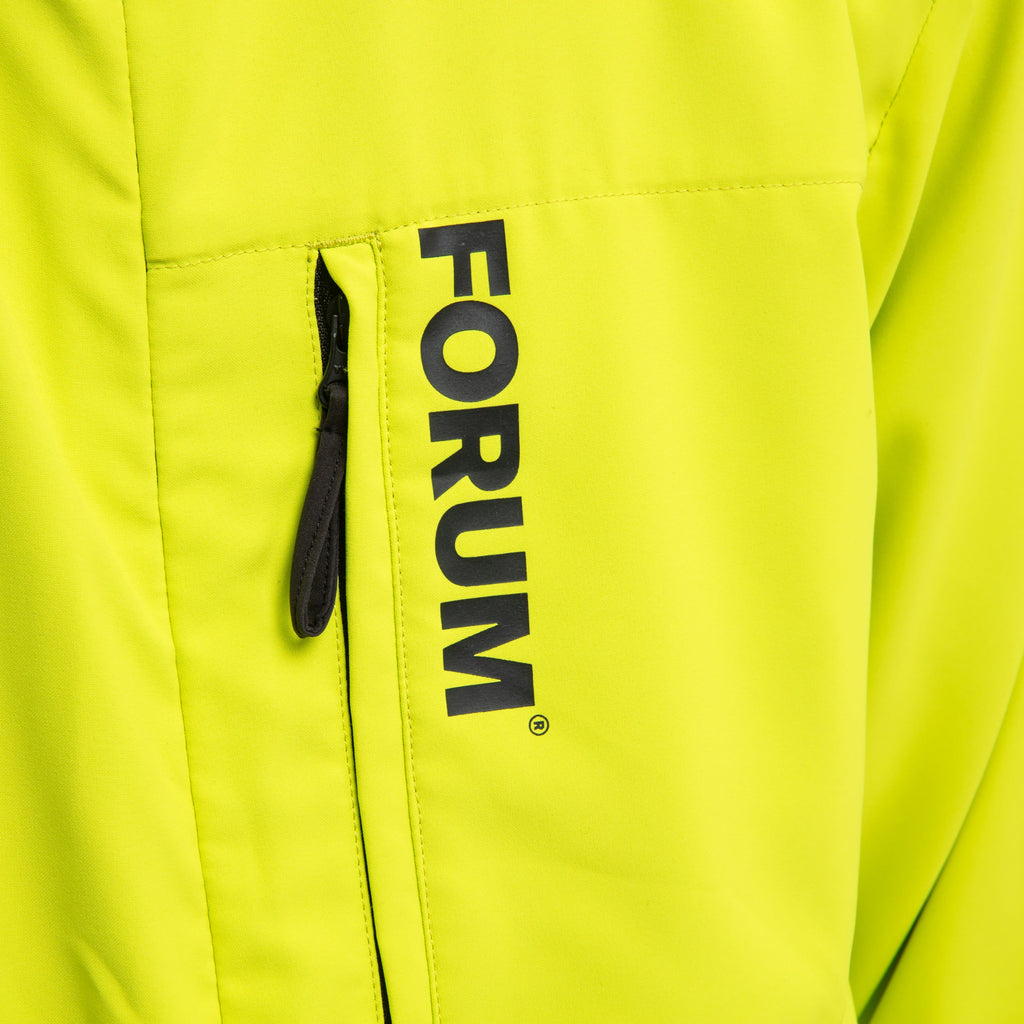Forum tech hoodie left chest logo in forum green.